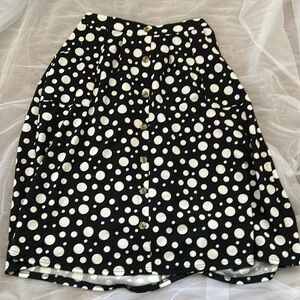 Polka dot aline midi skirt